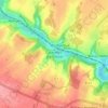 Courcelles-sur-Viosne topographic map, elevation, terrain