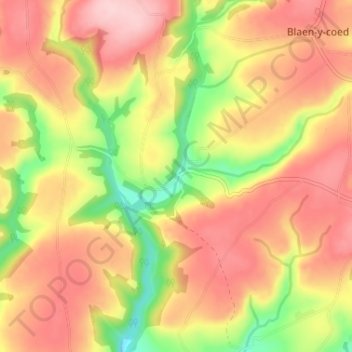 Talog topographic map, elevation, terrain