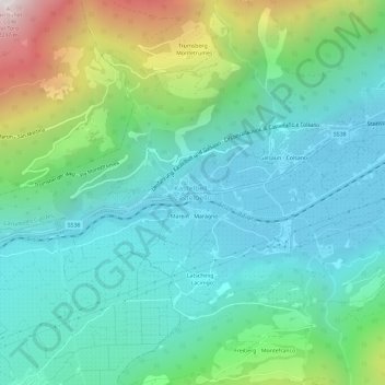 Kastelbell topographic map, elevation, terrain