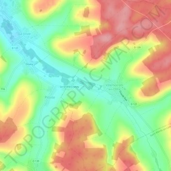 Petit Craney topographic map, elevation, terrain