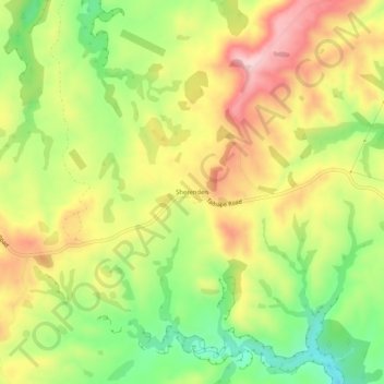 Sherenden topographic map, elevation, terrain