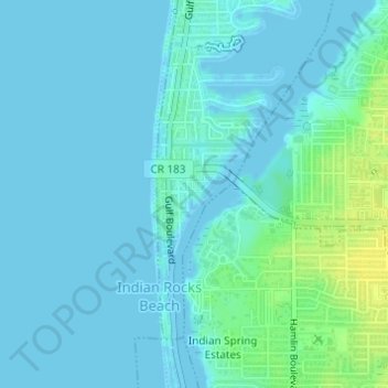 Splash Harbour Water Park topographic map, elevation, terrain