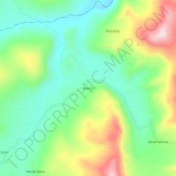 Alarco topographic map, elevation, terrain