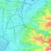 Hazmieh topographic map, elevation, terrain