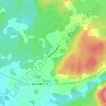 Willow Grove topographic map, elevation, terrain