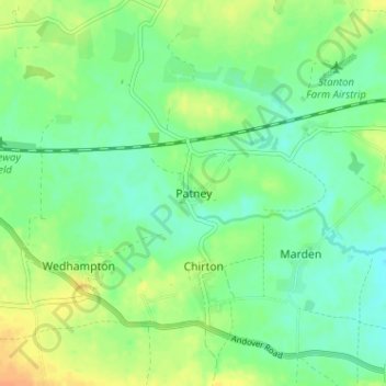 Patney topographic map, elevation, terrain