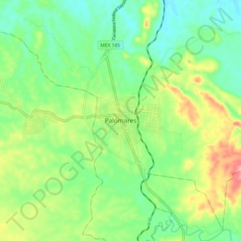 Palomares topographic map, elevation, terrain