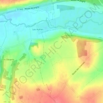 Les Moreaux topographic map, elevation, terrain
