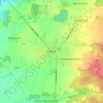 Elstorf topographic map, elevation, terrain