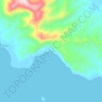 Put topographic map, elevation, terrain