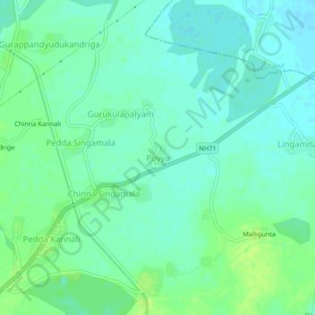 Poyya topographic map, elevation, terrain