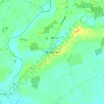 Stillingfleet topographic map, elevation, terrain