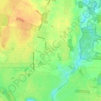 Lemsahl topographic map, elevation, terrain