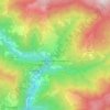 Trongsa topographic map, elevation, terrain