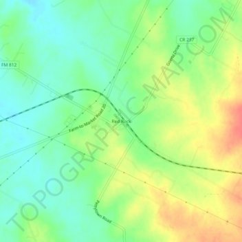 Red Rock topographic map, elevation, terrain