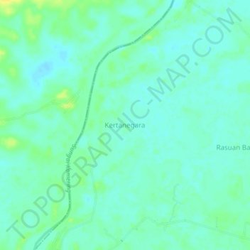 Kertanegara topographic map, elevation, terrain