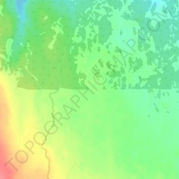 Península escandinava topographic map, elevation, terrain