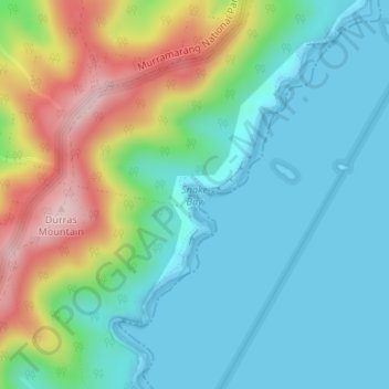 Snake Bay topographic map, elevation, terrain