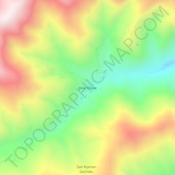 Jose Olaya topographic map, elevation, terrain