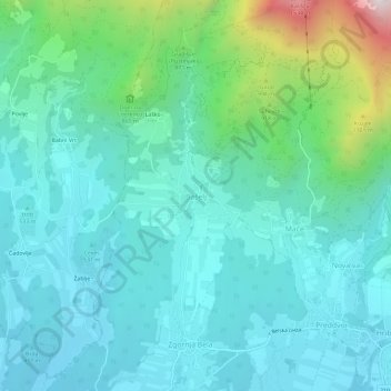 Bašelj topographic map, elevation, terrain