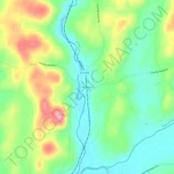 Shushan topographic map, elevation, terrain