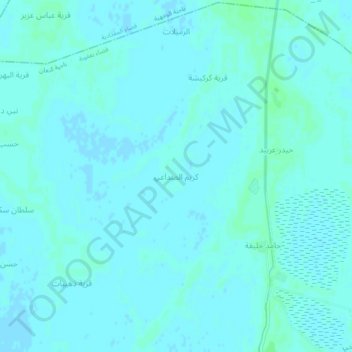 Karim as Sudai topographic map, elevation, terrain