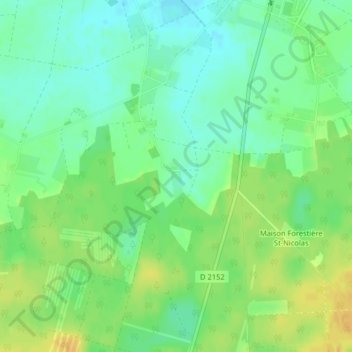 La Rive du Bois topographic map, elevation, terrain