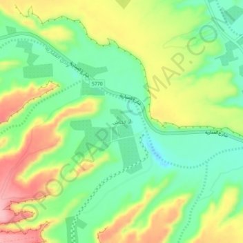 Umm al Kabash topographic map, elevation, terrain