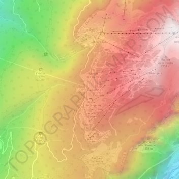 Roche Béranger topographic map, elevation, terrain