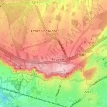 Margery topographic map, elevation, terrain