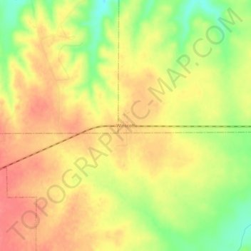 Winscott topographic map, elevation, terrain