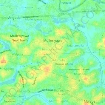 Rabar Mola Junction topographic map, elevation, terrain