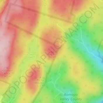 Drag Hill topographic map, elevation, terrain