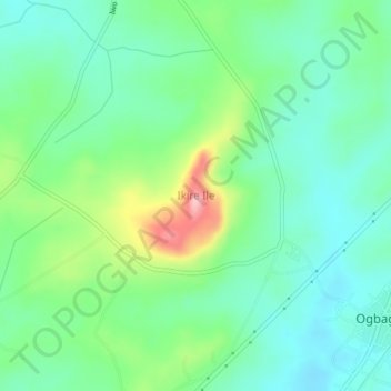 Ikire Ile topographic map, elevation, terrain