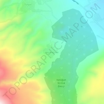 Yeşilbağcılar topographic map, elevation, terrain