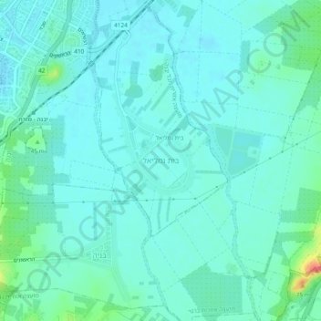 Beit Gamliel topographic map, elevation, terrain