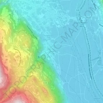 Vorstadt topographic map, elevation, terrain