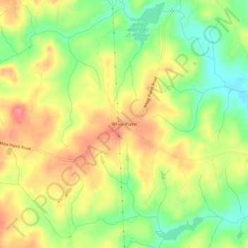 White Plains topographic map elevation - Thumbnail 