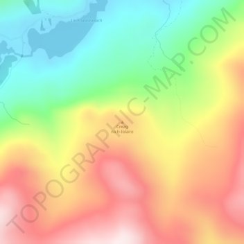 Creag na h-Iolaire topographic map, elevation, terrain