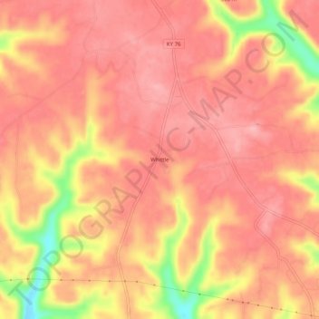 Whittle topographic map, elevation, terrain