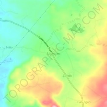 Malingao topographic map, elevation, terrain