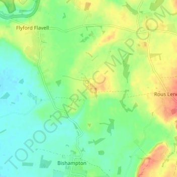 Abberton topographic map, elevation, terrain