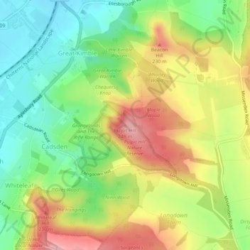 Pulpit Hill topographic map, elevation, terrain