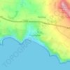 Praa Sands topographic map, elevation, terrain