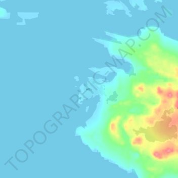 Attu topographic map, elevation, terrain