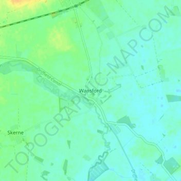 Wansford topographic map, elevation, terrain