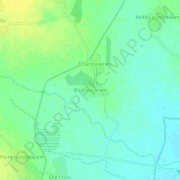 Dharmavaram topographic map, elevation, terrain