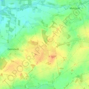 Hastenbeck topographic map, elevation, terrain