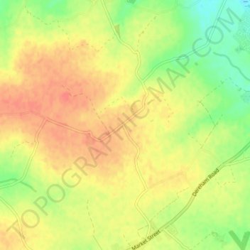 Daffy Green topographic map, elevation, terrain