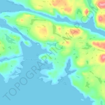 Port Burwell topographic map, elevation, terrain